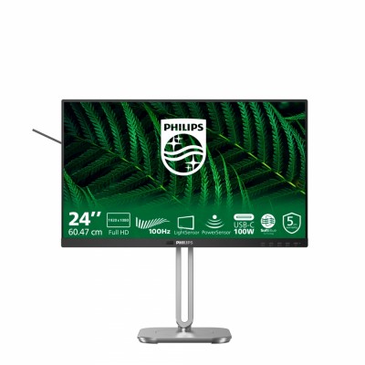 Philips 5000 series 24B2G5301/00 pantalla para PC 23.8" 1920 x 1080 Pixeles Full HD LCD Negro (HDMI, DisplayPort, VGA)