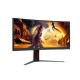 AOC G4 CU34G4CA pantalla para PC 34" 3440 x 1440 Pixeles Wide Quad HD Negro, Rojo (HDMI, DisplayPort)