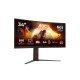 AOC G4 CU34G4CA pantalla para PC 34" 3440 x 1440 Pixeles Wide Quad HD Negro, Rojo (HDMI, DisplayPort)