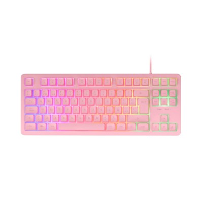Mars Gaming MK023, Teclado Gaming TKL, Tecnología Híbrida H-Mech, Iluminación FRGB Rainbow, Anti-ghosting, Compatibilidad 