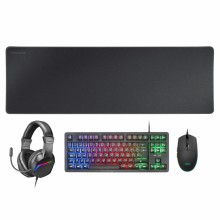 Mars Gaming MCP-RGB3, Pack Gaming Teclado Fixed RGB + Ratón Gaming RGB Flow 3200 DPI + Auriculares Over-Ear RGB + Alfombrilla X