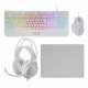 Mars Gaming MCP124PRO, Combo Gaming 4en1, Teclado RGB H-Mech con Reposamuñecas, Ratón RGB 3200DPI y Switches HUANO, Auricul