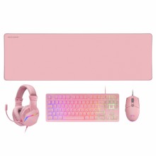 Mars Gaming MCP-RGB3, Pack Gaming Teclado Fixed RGB + Ratón Gaming RGB Flow 3200 DPI + Auriculares Over-Ear RGB + Alfombrilla X