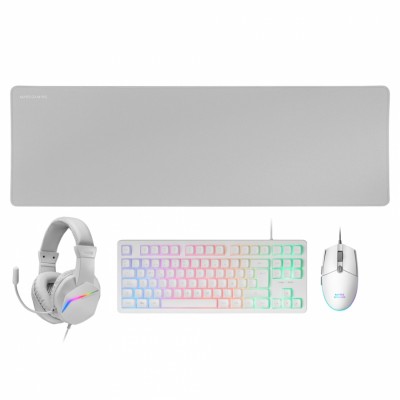 Mars Gaming MCP-RGB3, Pack Gaming Teclado Fixed RGB + Ratón Gaming RGB Flow 3200 DPI + Auriculares Over-Ear RGB + Alfombrill