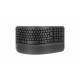 Logitech Wave Keys, teclado ergonómico inalámbrico con reposamanos acolchado, escritura cómoda y natural, Easy-Switch, Bluetooth