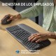 Logitech Wave Keys for Business, teclado ergonómico inalámbrico con reposamanos acolchado, tecnología Logi Bolt segura, Bl