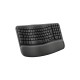 Logitech Wave Keys for Business, teclado ergonómico inalámbrico con reposamanos acolchado, tecnología Logi Bolt segura, Bl