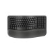 Logitech Wave Keys for Business, teclado ergonómico inalámbrico con reposamanos acolchado, tecnología Logi Bolt segura, Bl