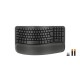 Logitech Wave Keys for Business, teclado ergonómico inalámbrico con reposamanos acolchado, tecnología Logi Bolt segura, Bl