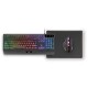 Mars Gaming MCP124, Combo Gaming 3en1, Teclado Ergonómico H-Mech LED RGB, Ratón RGB 3200DPI Switches HUANO, Alfombrilla Nan