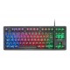 Mars Gaming MK023, Teclado Gaming TKL, Tecnología Híbrida H-Mech, Iluminación FRGB Rainbow, Anti-ghosting, Compatibilidad 