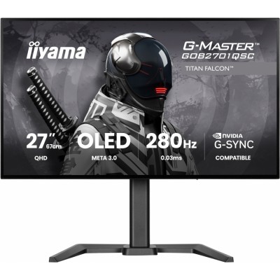 Monitor Iiyama G-MASTER GOB2701QSC-B1, 27", 2560x1440, HDMI, DisplayPort, USB-C, DVI, VGA