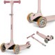 Lionelo Jessy — Patinete de equilibrio de 3 ruedas con luces LED, rosa