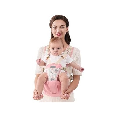 SONARIN Transpirable Simple Portabebé Asiento de Cadera,Mochila Portabebés con Asiento de Cadera Ergonómico Portador de Bebé