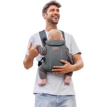 Jané Dual Mochila Portabebé Ergonómica, Desde Nacimiento (3,5–15 kg), 3 Posiciones, Transpirable y Acolchada, Gris