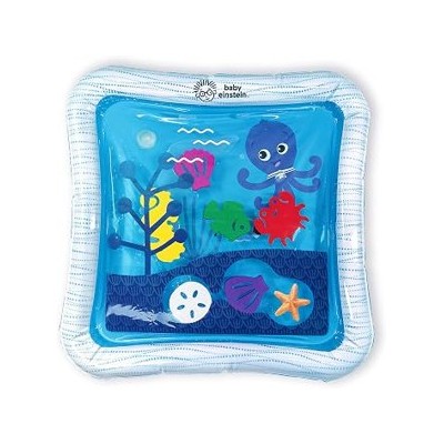 Baby Einstein, Alfombra de Juegos Inflable con Agua Ocean of Discovery, Gimnasio de Actividades con 6 Animales flotantes