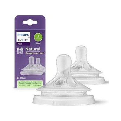 Philips Avent Natural Response SCY962/02 — Pack de 2 tetinas con válvula anticólicos, flujo lento 2