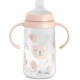 Suavinex Wild&Free — Biberón y vaso con asas y boquilla de silicona, 270 ml, desde 6 meses, rosa
