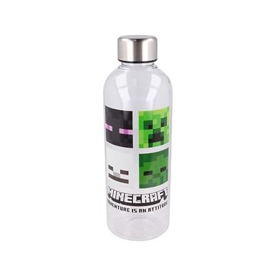Ecozen Hidro — Botella de agua Minecraft de 850 ml, negra y verde