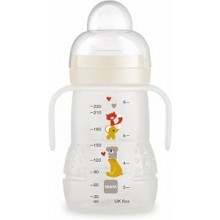 MAM Biberón y Vaso 2 en 1 para Bebés +4 Meses, Neutro, 220 ml, 1 ud