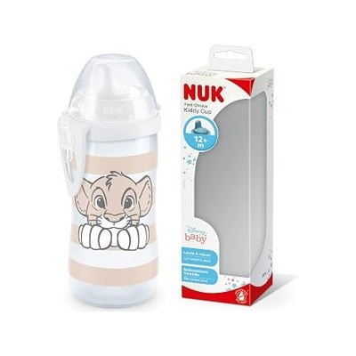 NUK First Choice+ Kiddy Cup — Vaso de aprendizaje de 300 ml, desde 12 meses, Disney El Rey León