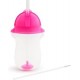 Munchkin Click Lock Tip and Sip — Vaso con pajita lastrada de 296 ml, rosa