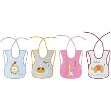 Interbaby — Pack de 12 baberos de rizo plastificado, 25 × 35 cm