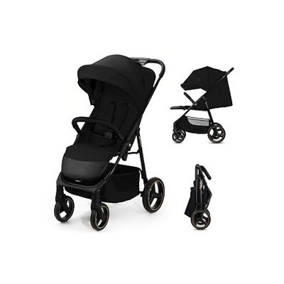 Kinderkraft TRIG 3, Silla de Paseo Ligera, Ajustable, hasta 22 kg, Negro