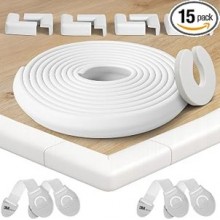 Happy Chlea Protector Esquinas Bebé – Cobertura Total 6,4 m (Rollo Protector de Bordes + 8 Cantoneras) + 4 Cerraduras y 1 Tope