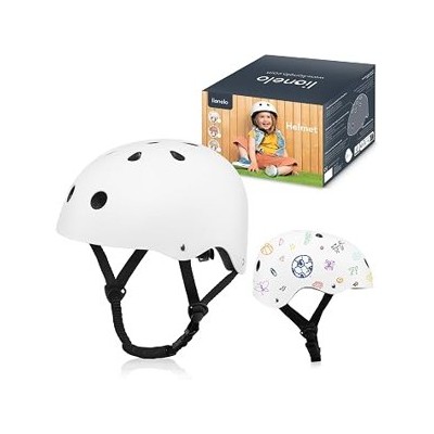 LIONELO Helmet Casco Protector Bicicleta Infantil, Ajustable 50-56 cm, Protector de Barbilla, Casco para Niñas y Niños con