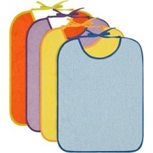 HOTUT Baberos Bebe Recien Nacido Algodón, 4pcs Baberos Impermeables de Algodón, Absorbente Baberos Drool, Fáciles de Poner y