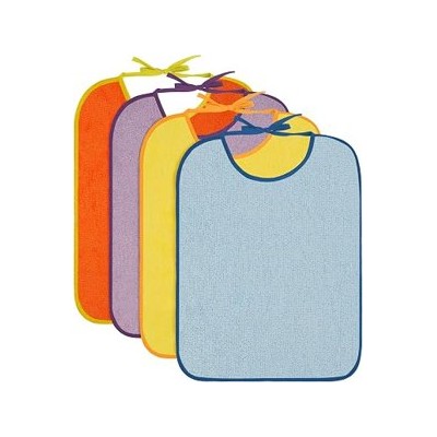 HOTUT Baberos Bebe Recien Nacido Algodón, 4pcs Baberos Impermeables de Algodón, Absorbente Baberos Drool, Fáciles de Poner y