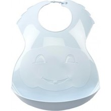 Thermobaby — Babero semirrígido con recogemigas, Fleur Bleue