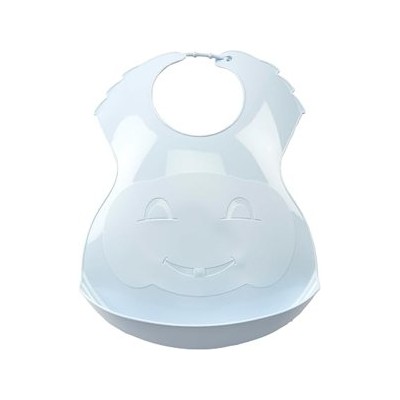 Thermobaby — Babero semirrígido con recogemigas, Fleur Bleue