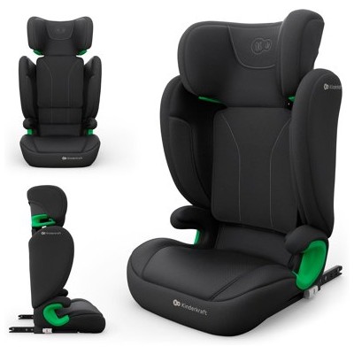 Kinderkraft Junior Fix 2 Pro — silla de coche 100–150 cm, negra