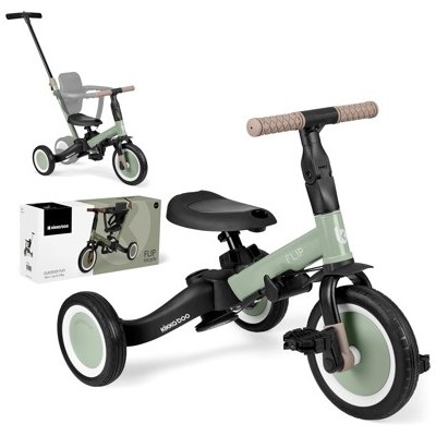 KikkaBoo Flip — triciclo evolutivo 5 en 1, verde militar