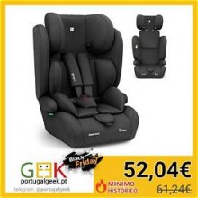 KikkaBoo i-PASS, Grupo 1/2/3 (9-36 kg, 76-150 cm), Negro