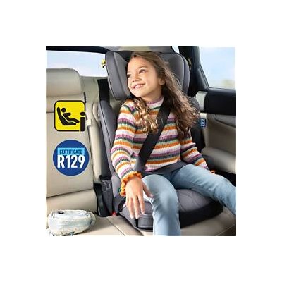 Graco Affix i-Size R129, elevador con respaldo ISOFIX, 100-150 cm, Iron