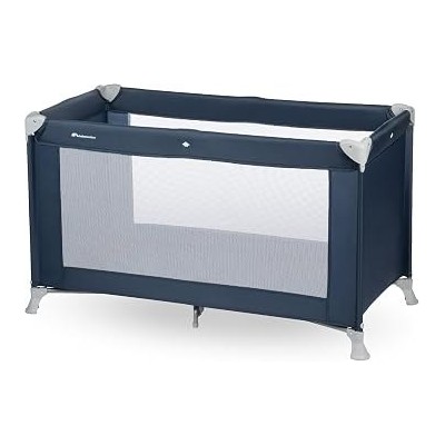 Bebeconfort Soft Dreams — Cuna de viaje de 60 × 120 cm con colchón y bolsa, Navy Blue