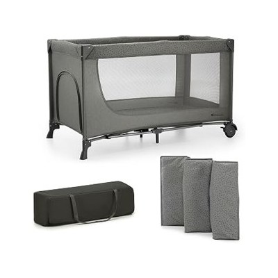 Kinderkraft Joy 2 — Cuna de viaje 3 en 1, hasta 25 kg, gris