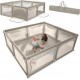 Lionelo Willow XL — Parque infantil de 187 × 207 cm con 2 entradas