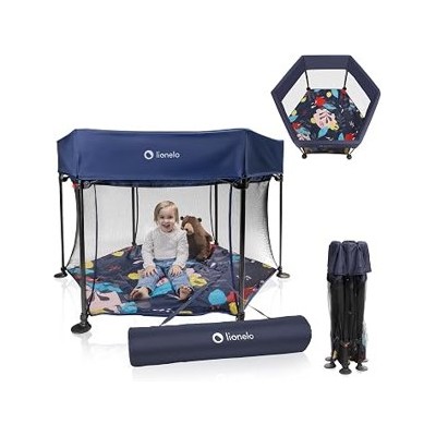 Lionelo Roel — Parque hexagonal plegable de 135 × 118 × 83 cm con bolsa