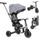 KikkaBoo Aluma — Triciclo evolutivo 8 en 1, plegable y reversible, gris