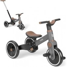 KikkaBoo Flash — Triciclo evolutivo 5 en 1 con manillar de empuje, gris