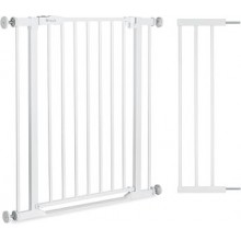 Hauck — Barrera de seguridad de paso bajo con extensión de 21 cm, blanca