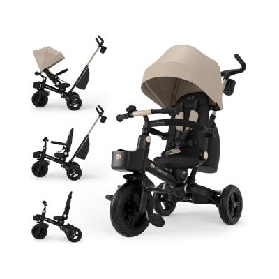 Kinderkraft AVEO 2 PRO — Triciclo evolutivo plegable, beige