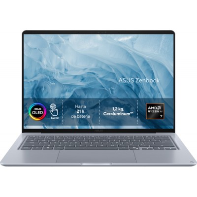 Portátil Asus Zenbook 14 OLED UX3480KA-U2218W, Ryzen AI, 16GB, 512GB, Windows 11 Home