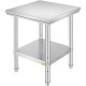 VEVOR — mesa de trabajo de acero inoxidable