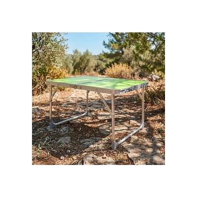AKTIVE Mesa de Playa Plegable 60x40x25 cm, Verde