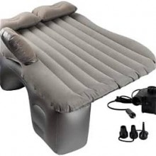EDIESI Colchoneta Hinchable para Asiento Trasero de Coche, Gris